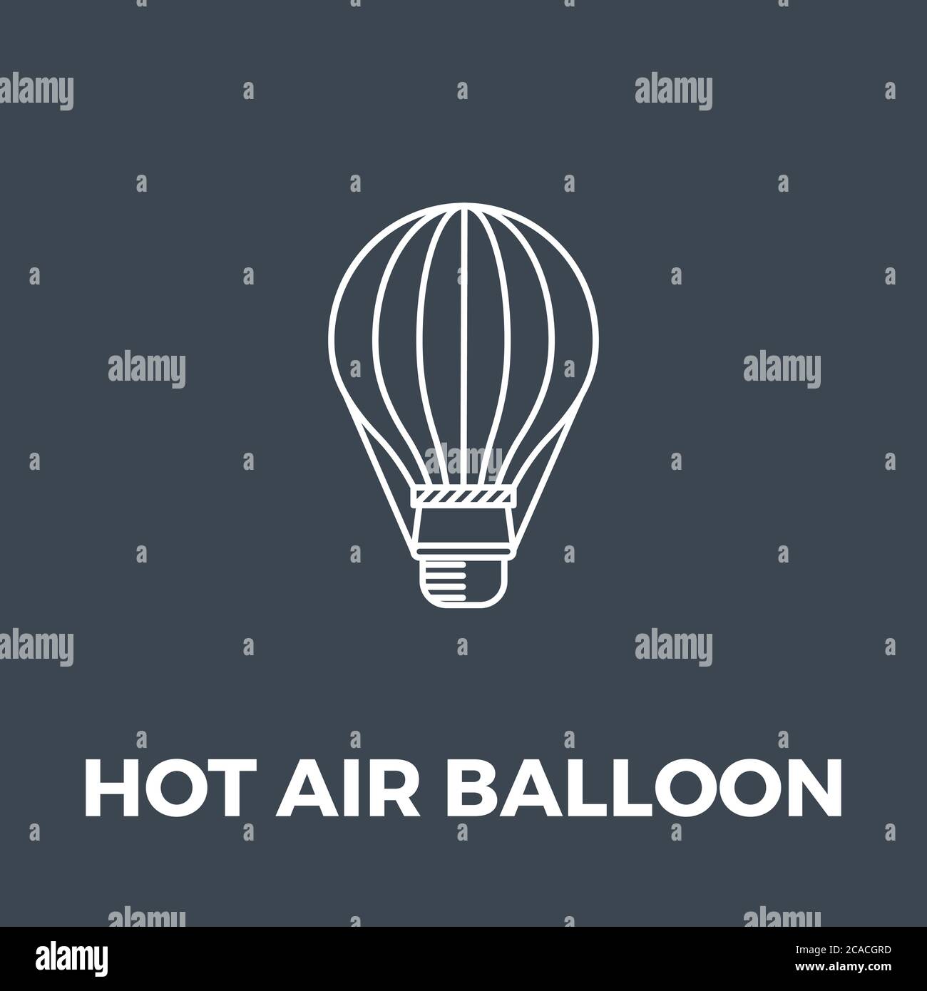 Hot Air Balloon Thin Line Vector Icon Stock Vector Image & Art - Alamy