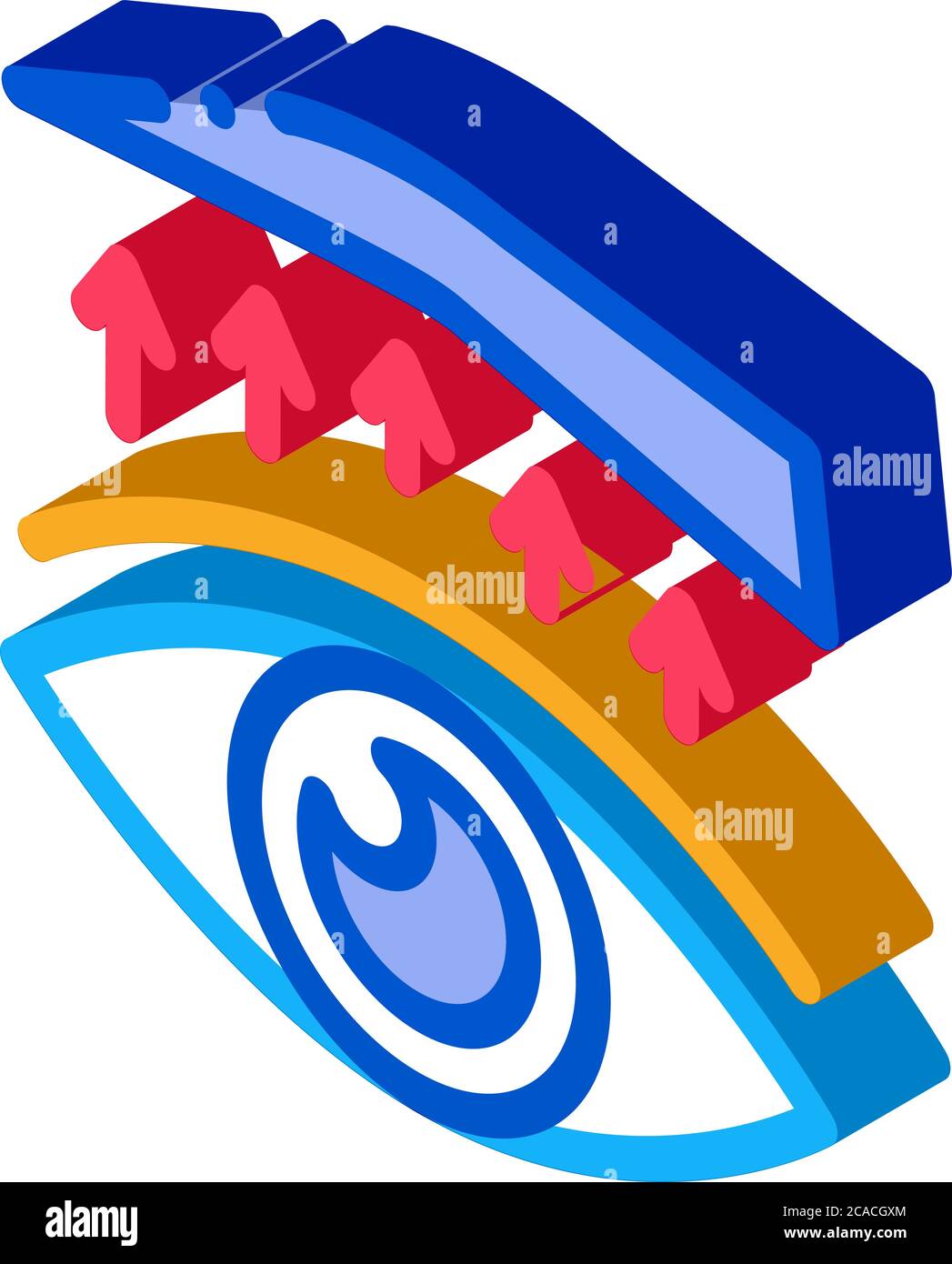 eyelid surgery treatment isometric icon vector illustration Stock ...