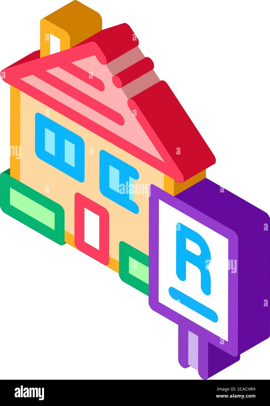 house rent isometric icon vector illustration Stock Vector Image & Art ...