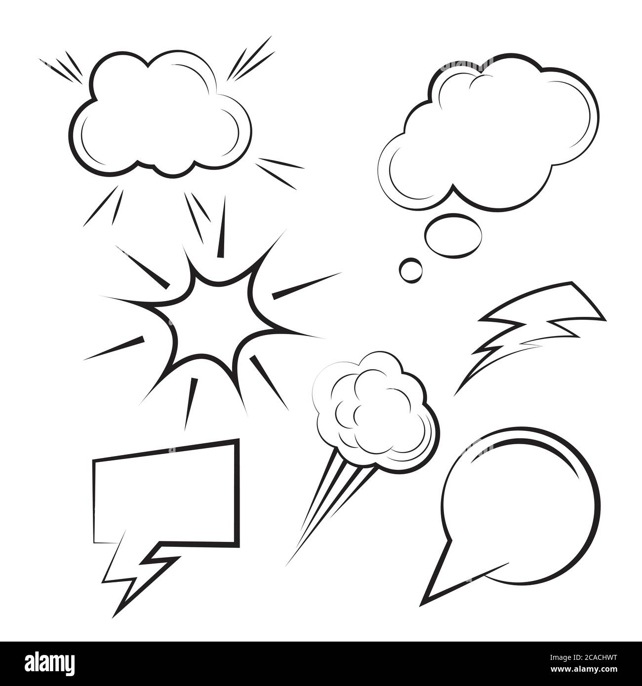 Cloud Comic Book Design Element Vector Illustration Stock Vector Image ...