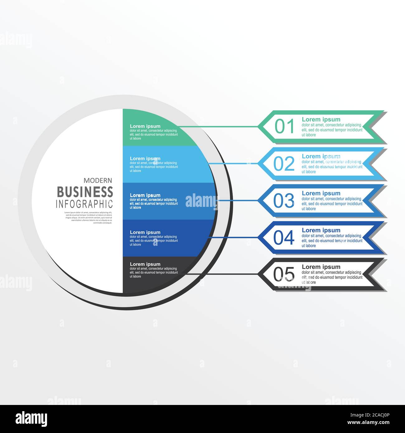 Vector infographic label template with icons. 5 options or steps ...