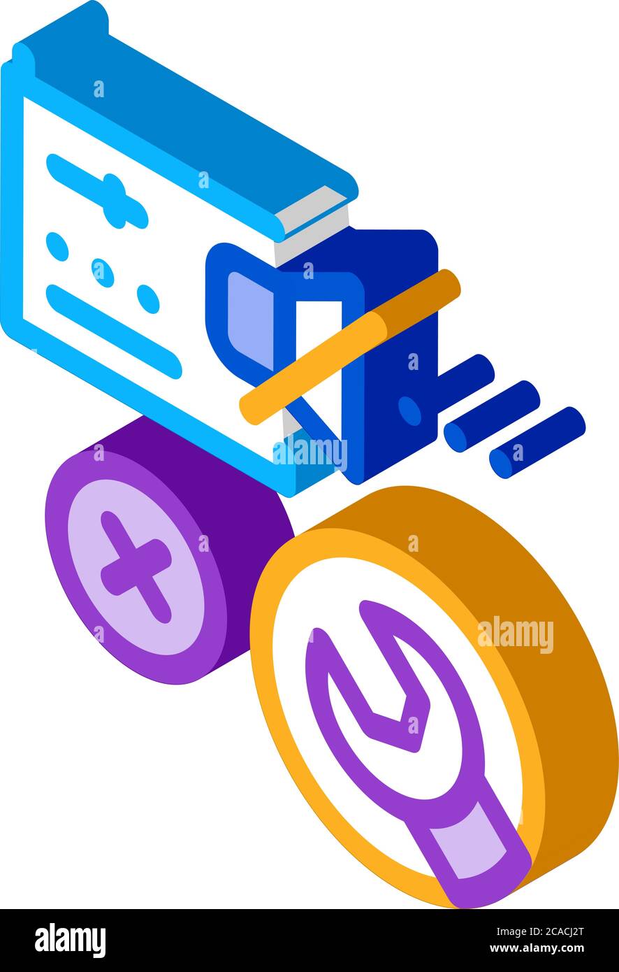 radio broken sound repair isometric icon vector illustration Stock ...