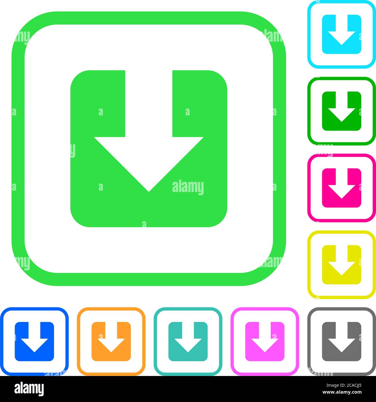 Download vivid colored flat icons in curved borders on white background ...