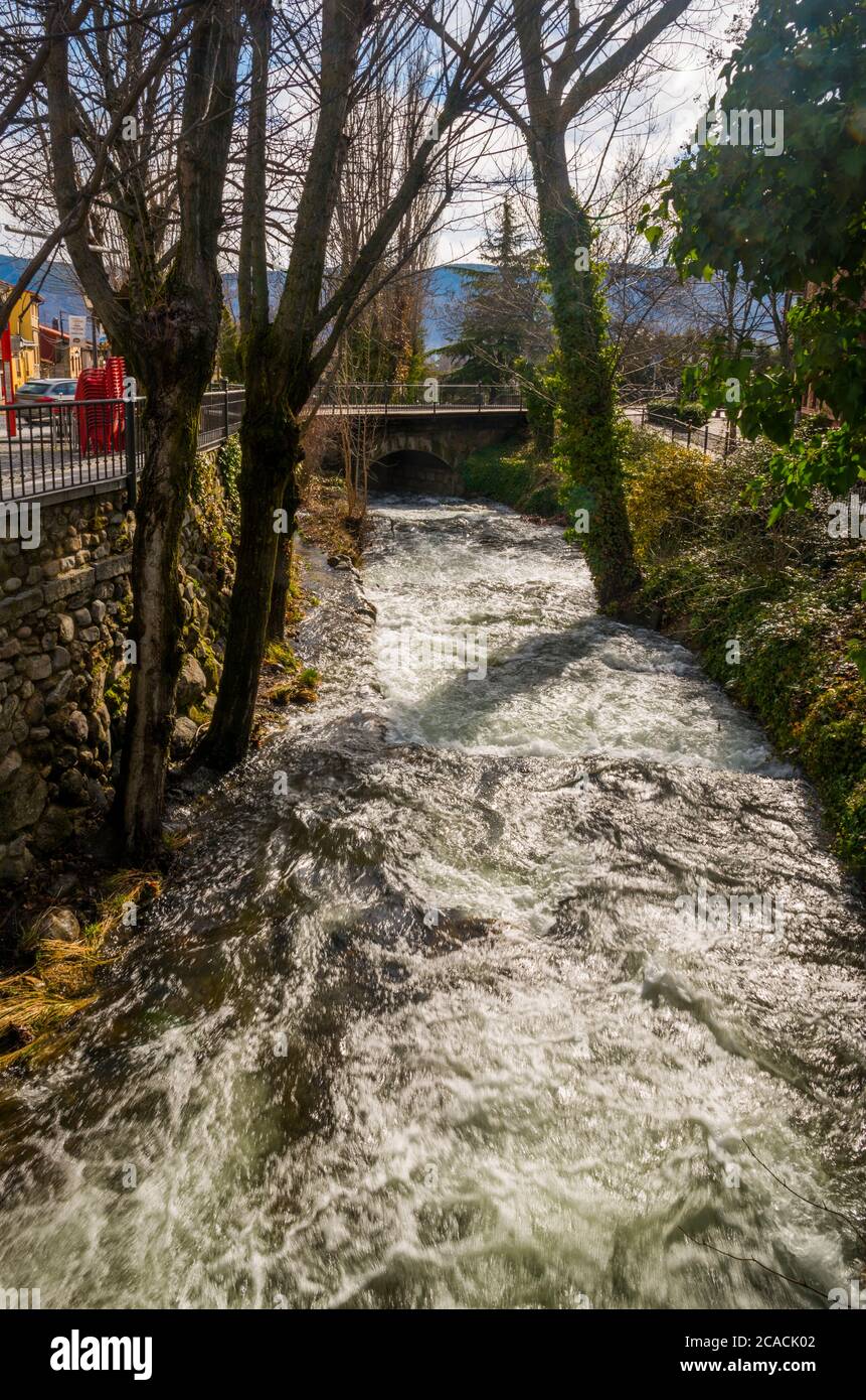 Artiñuelo stream. Rascafria, Madrid province, Spain Stock Photo - Alamy