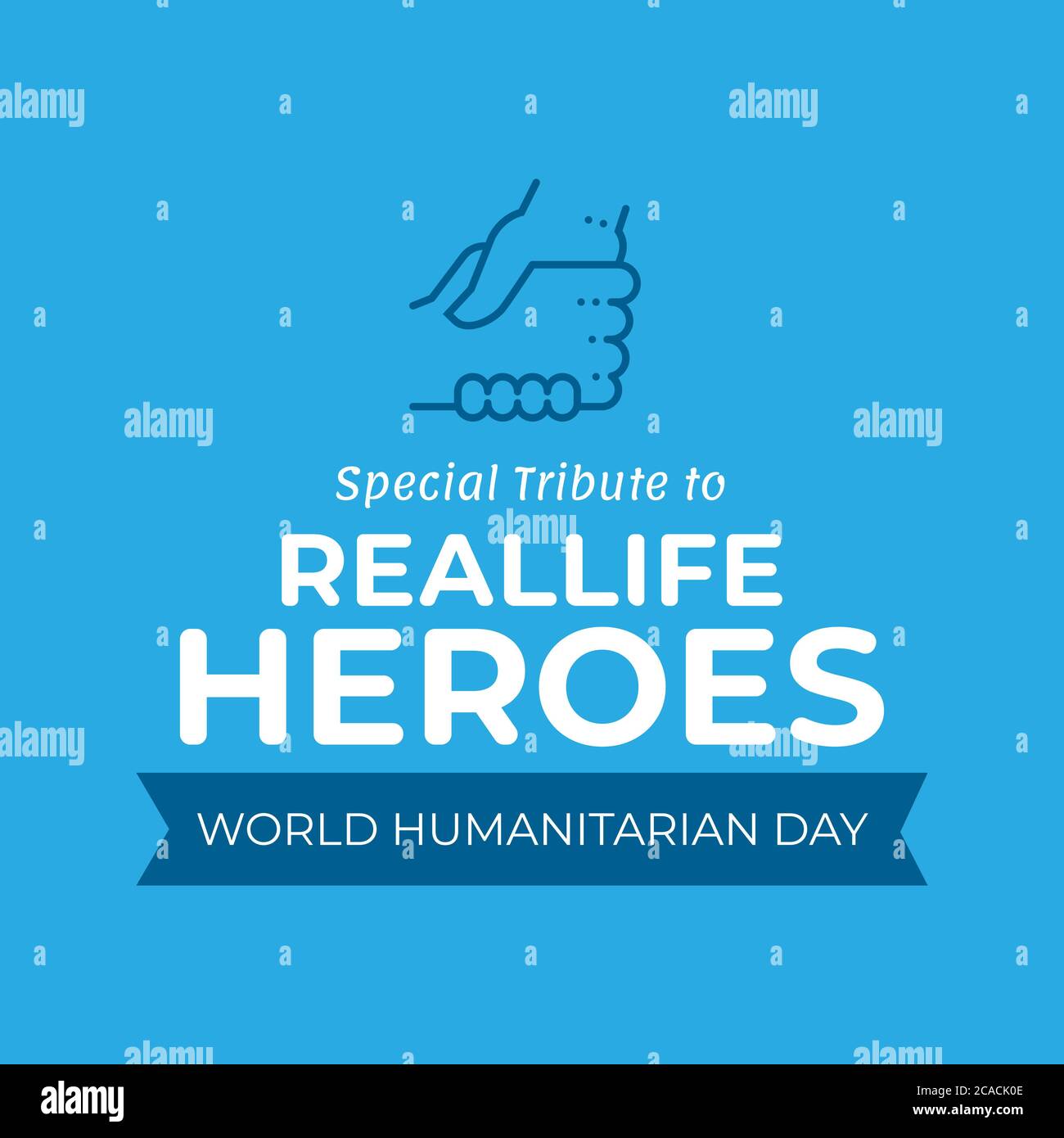 Vector illustration on the theme of World Humanitarian day observed each year on August 19th worldwide. Stock Vector