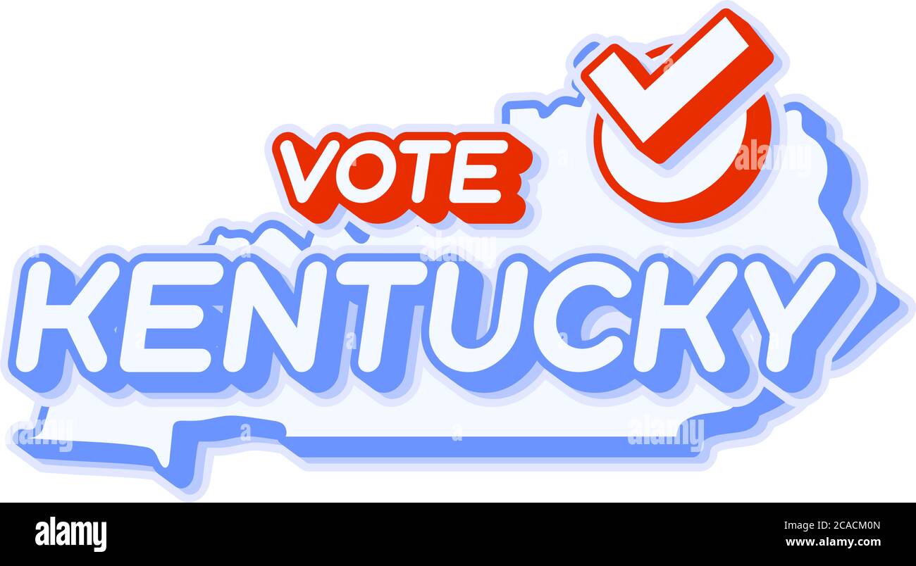 Presidential vote in Kentucky USA 2020 vector illustration. State map