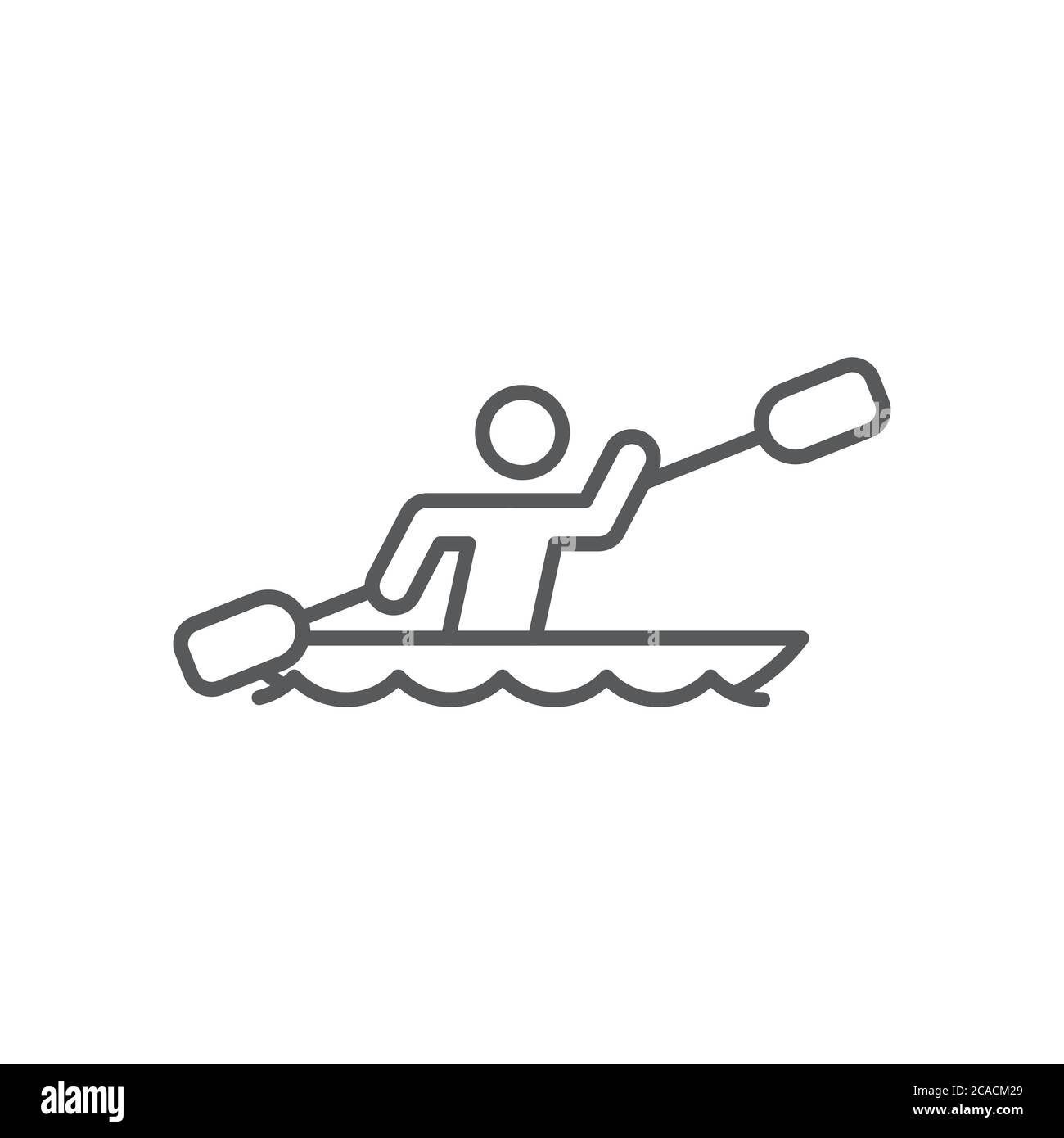 Rowing sport training vector icon symbol isolated on white background