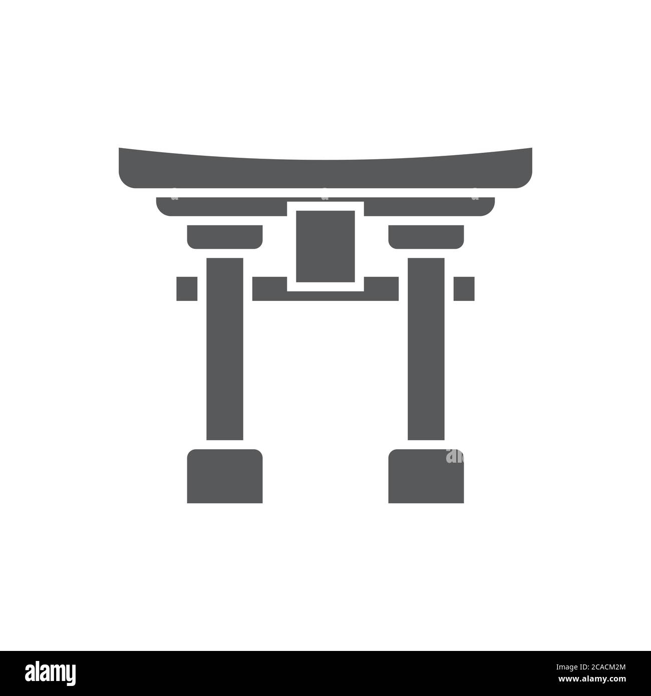 Torii gate vector icon symbol japanese icon isolated on white background Stock Vector Image