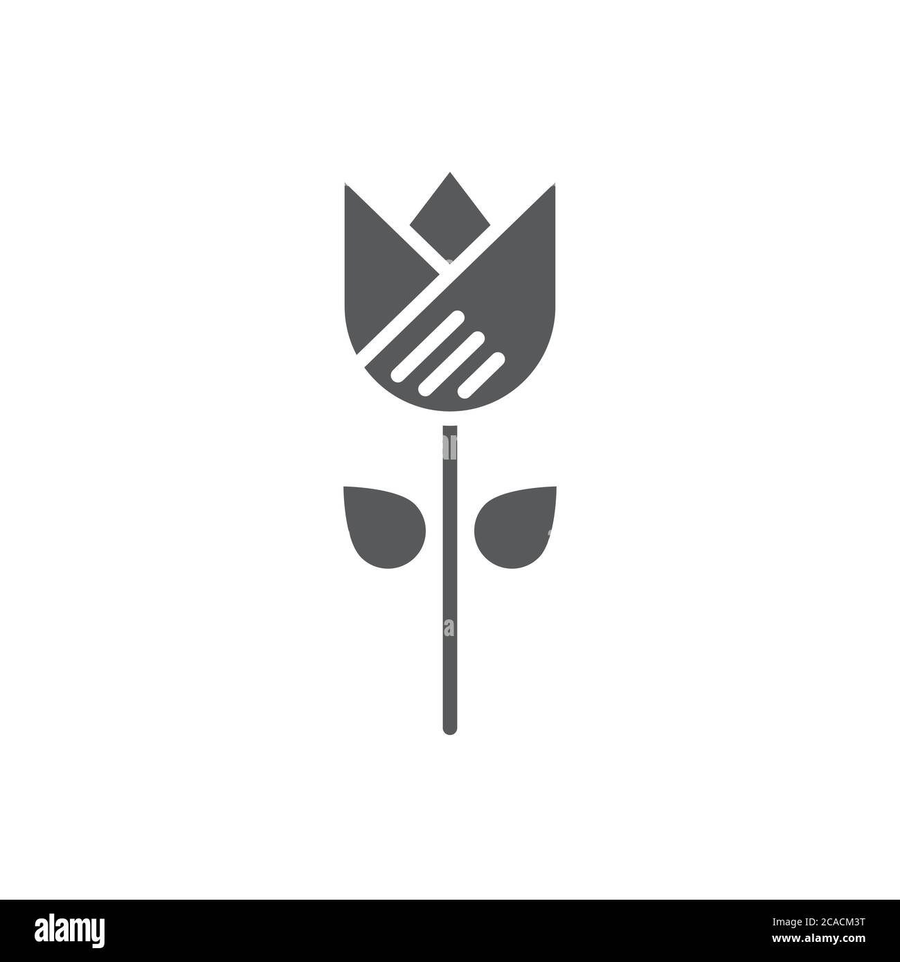 Tulip flower vector icon symbol isolated on white background Stock ...