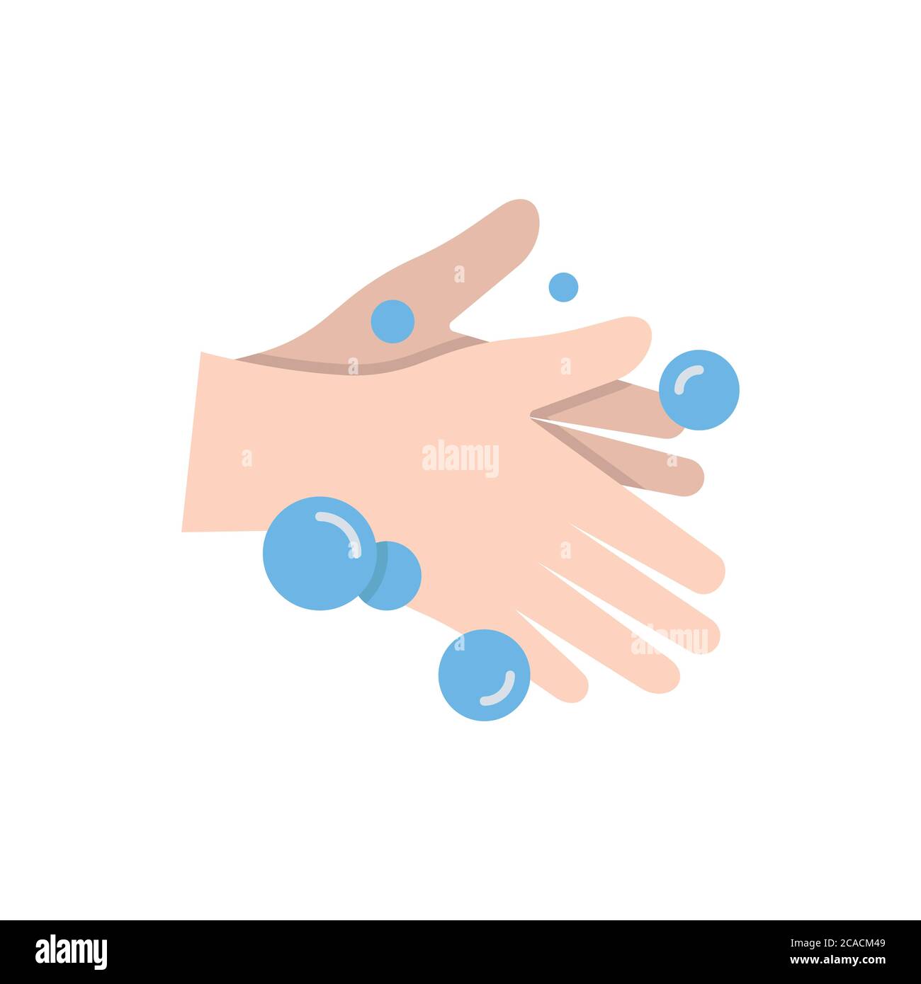 Wash hands vector icon symbol isolated on white background Stock Vector