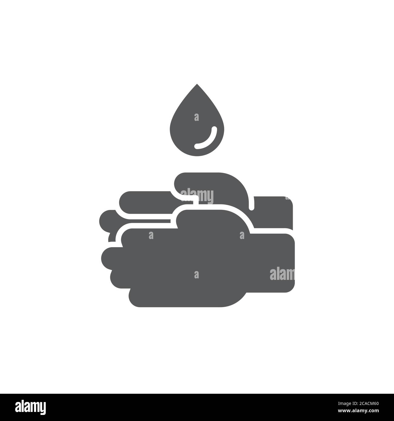 Wash hands vector icon symbol isolated on white background Stock Vector ...