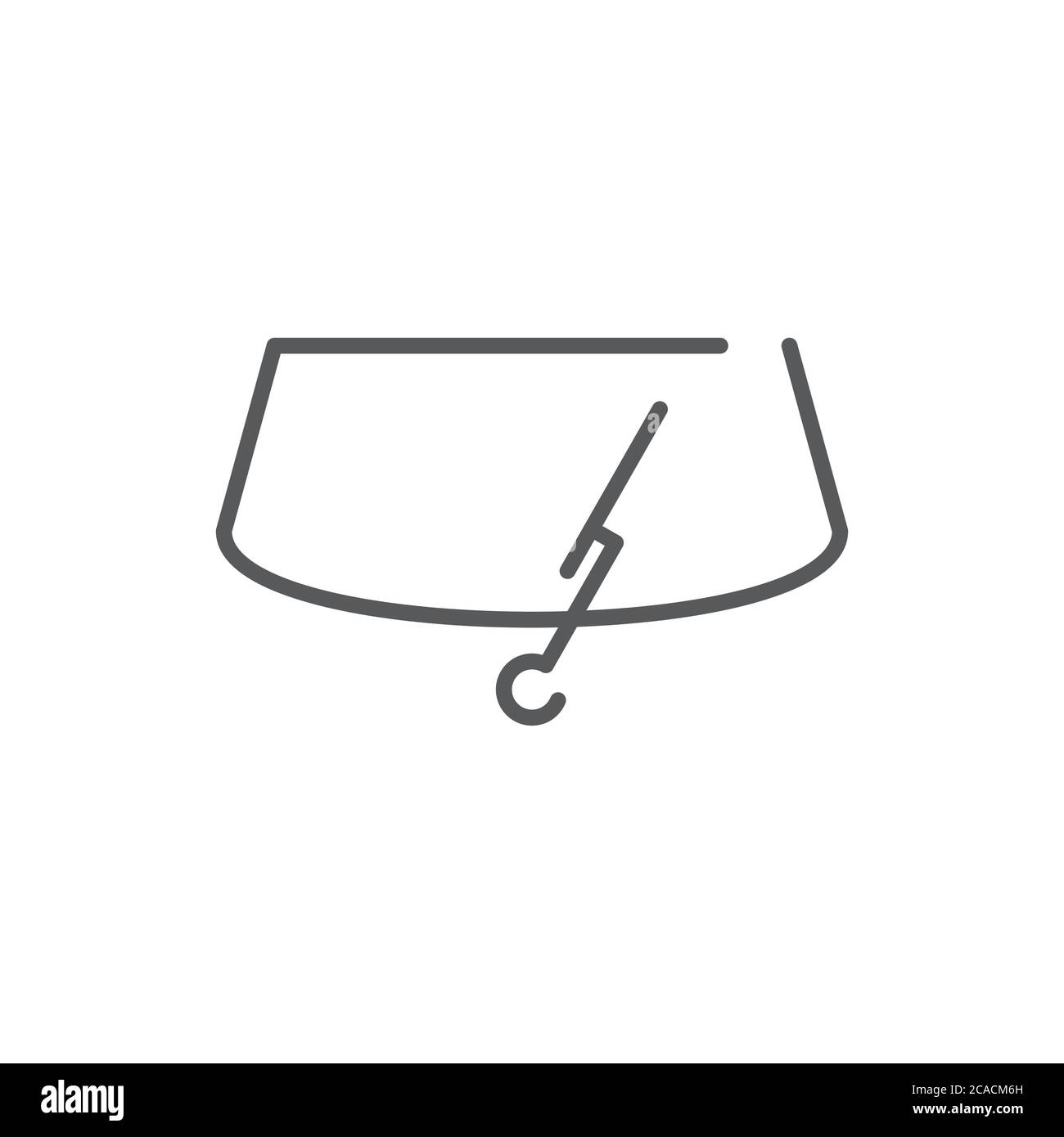 Windshield car glass vector icon symbol isolated on white background ...