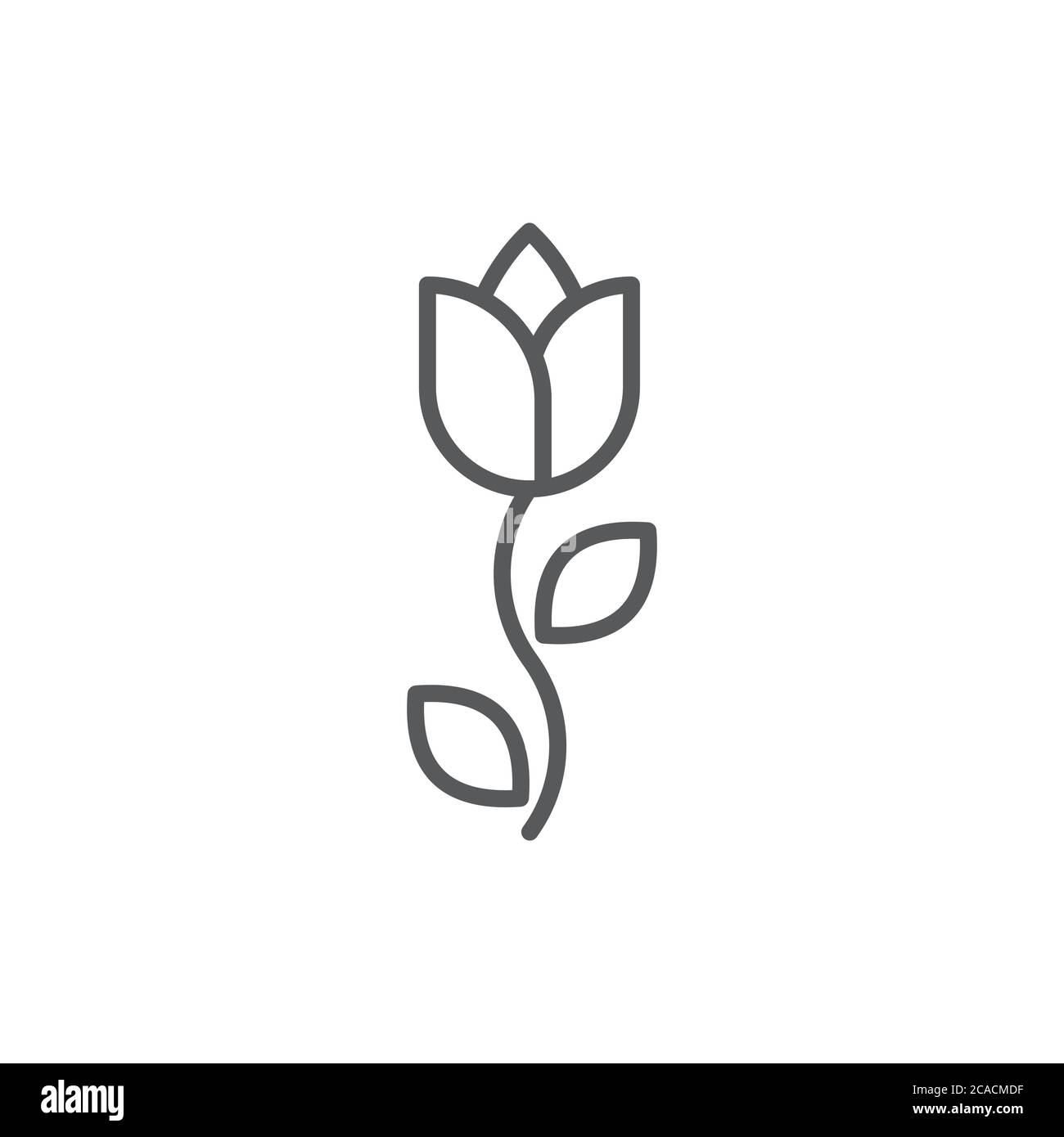 Tulip flower vector icon symbol isolated on white background Stock ...