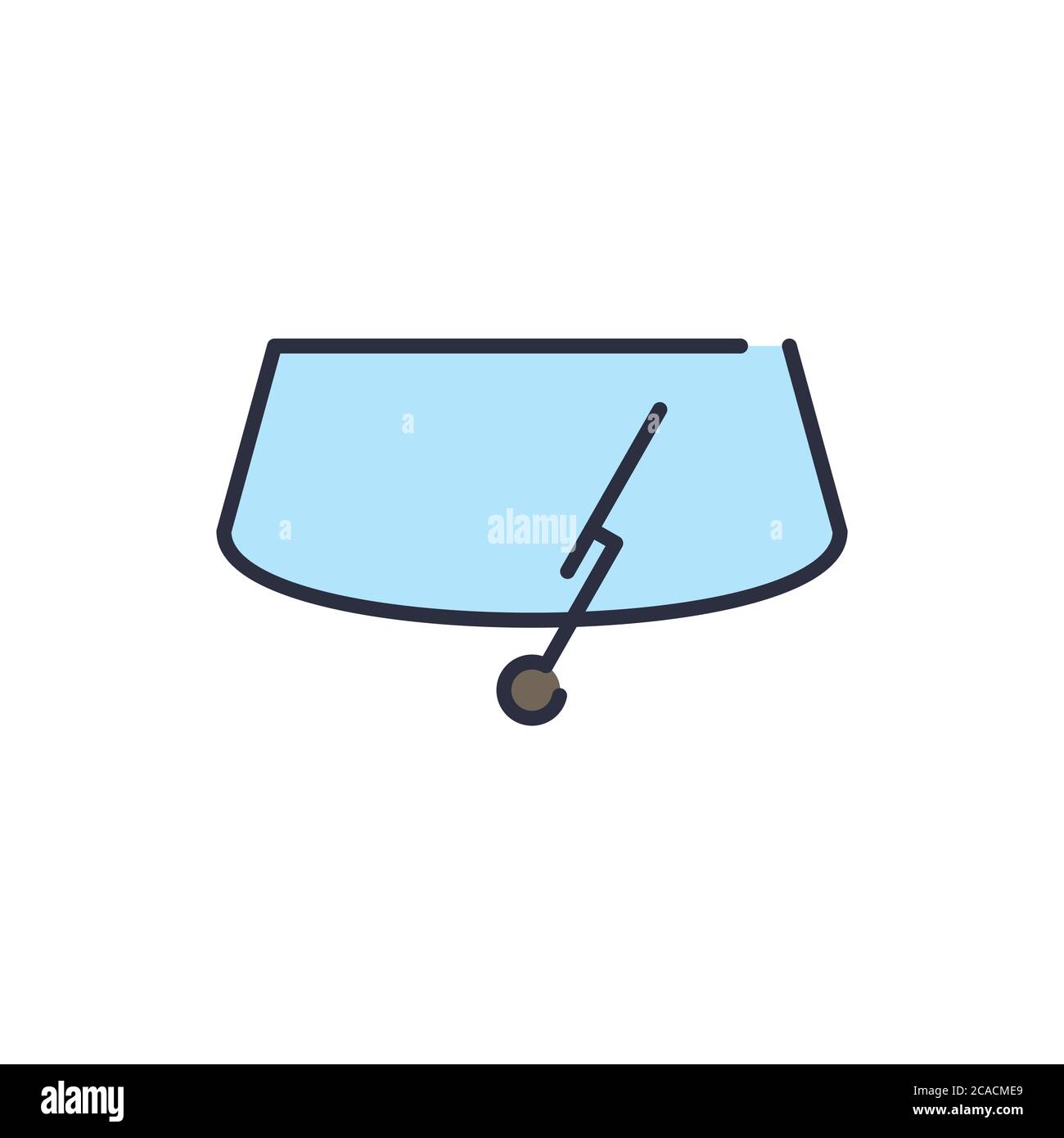 Windshield car glass vector icon symbol isolated on white background