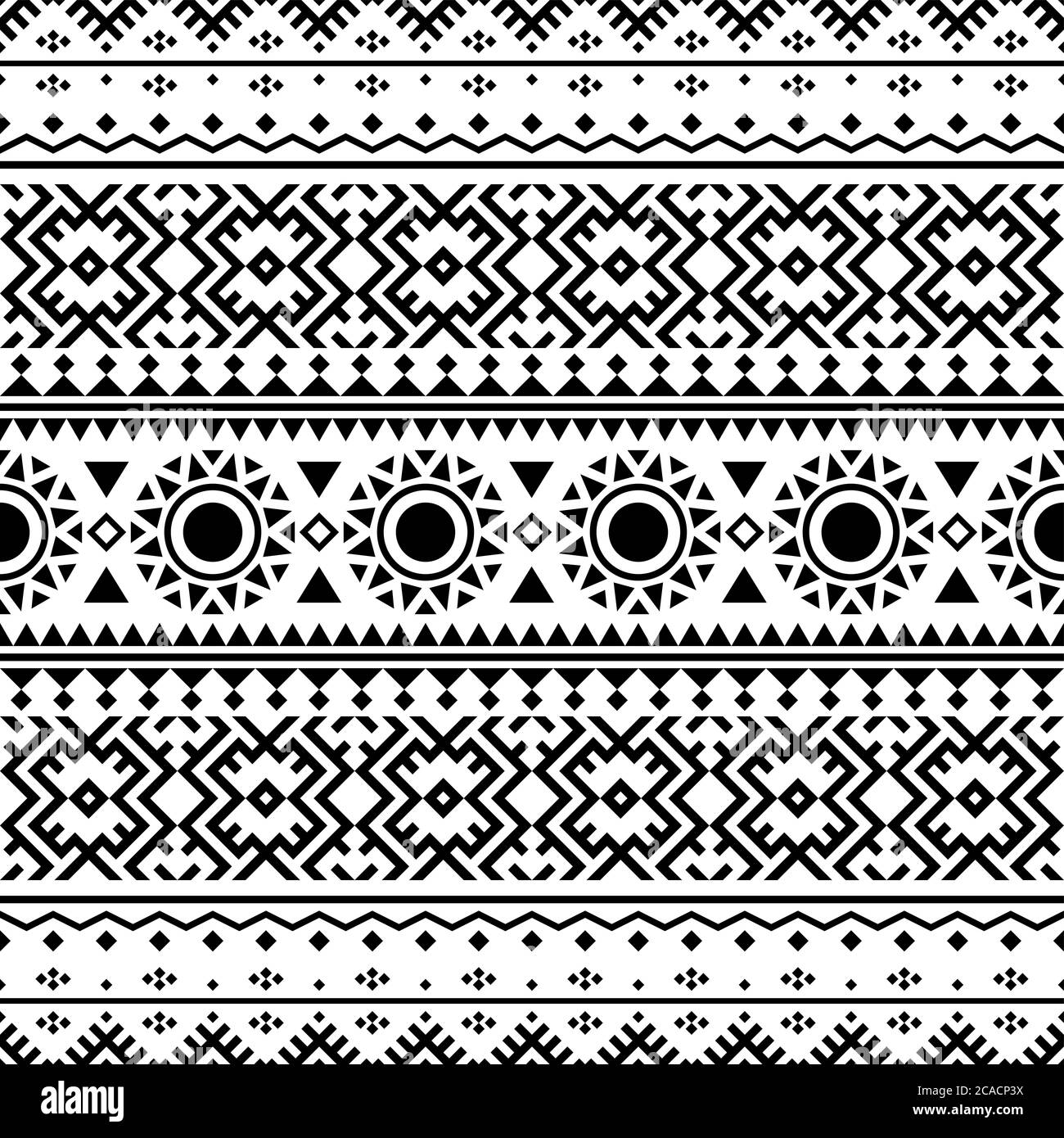 Tribal Seamless Pattern texture background design vector Stock Photo ...