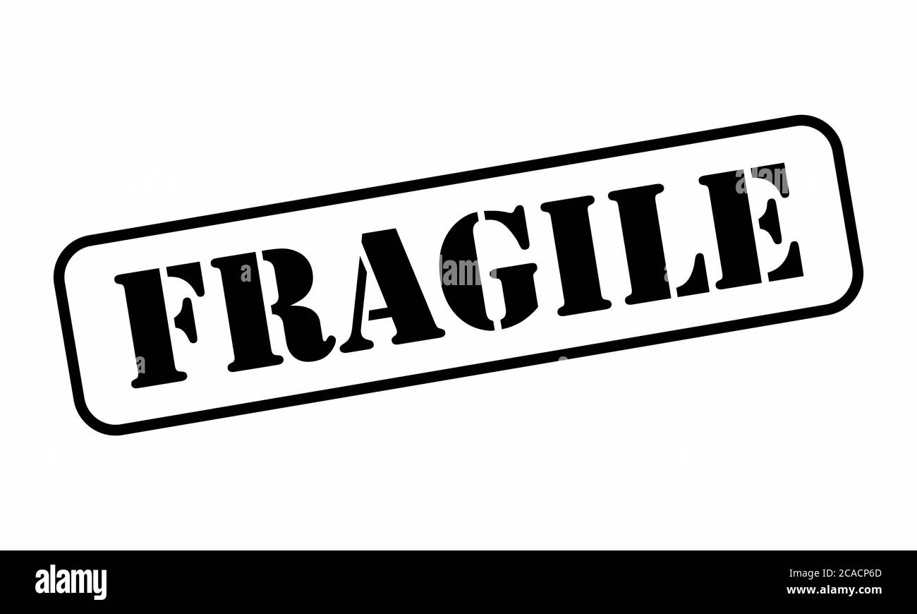 Fragile stamp illustration Stock Vector