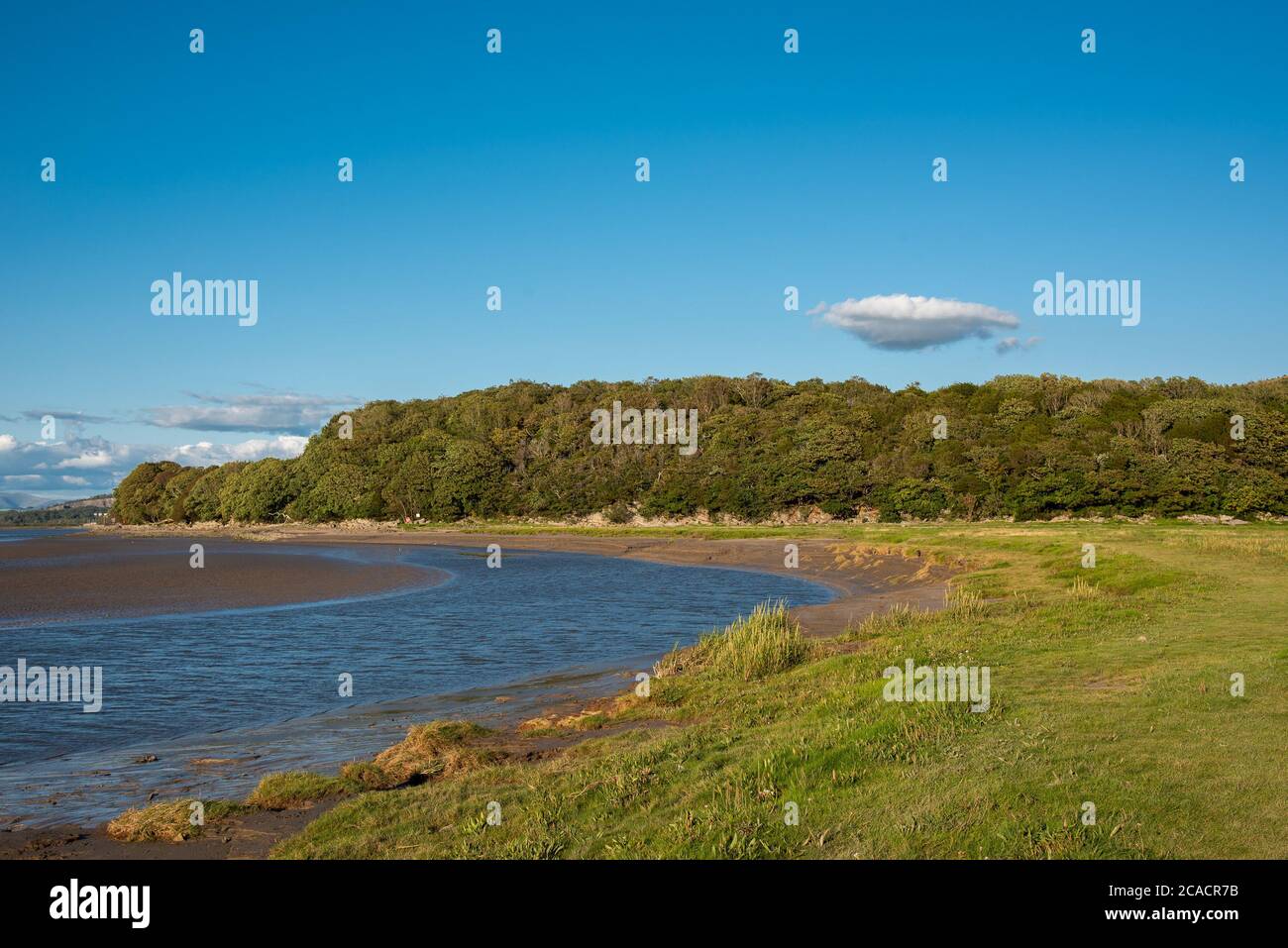 View of the Kent Estuary from New Barns, Arnside, Cumbria, UK. Stock Photo