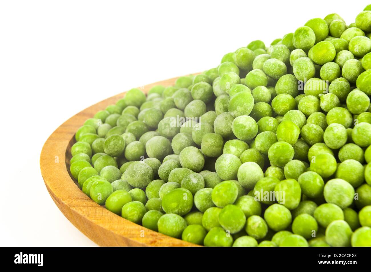 frozen peas isolated on white Stock Photo