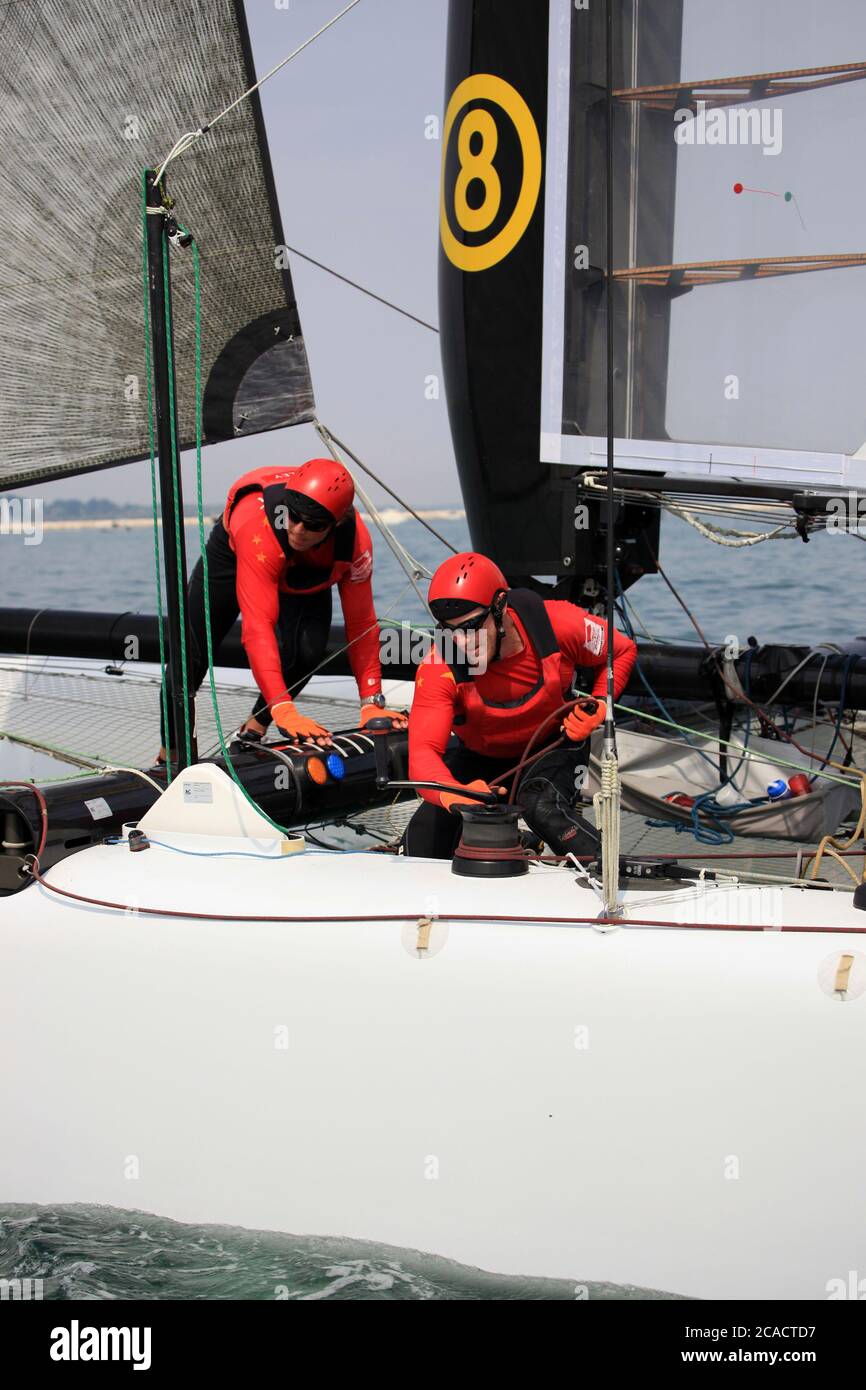 venice-italy-may-12-an-ac45-catamaran-during-the-venice-2012