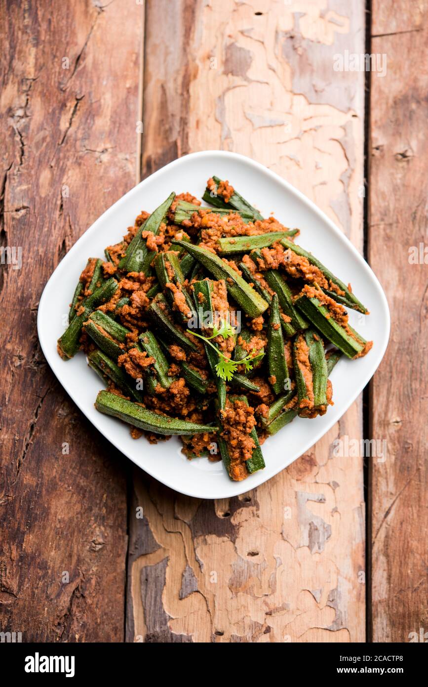 Bharwa Masala Bhindi or Stuffed Okra is an indian main course vegetable