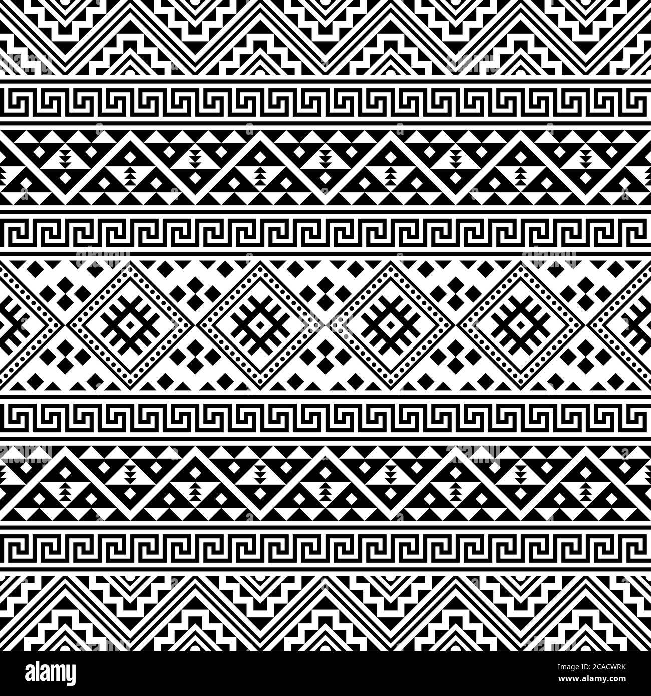 Aztec Design Black And White Wallpaper