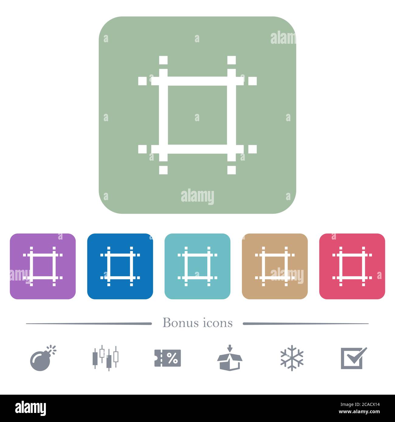 Adjust canvas size white flat icons on color rounded square backgrounds ...