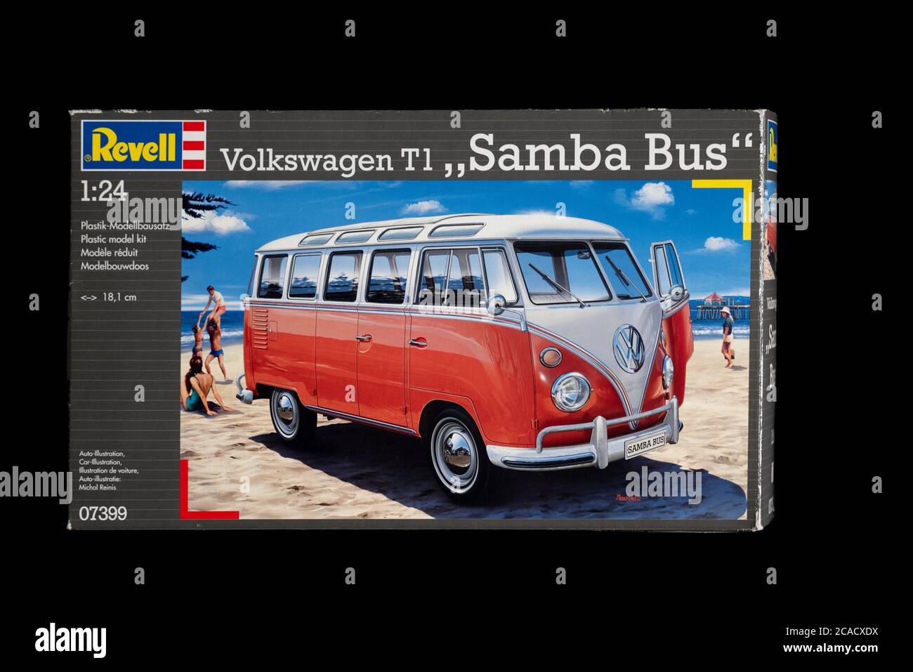 Revell Volkswagen T1 Samba Bus model kit. Stock Photo
