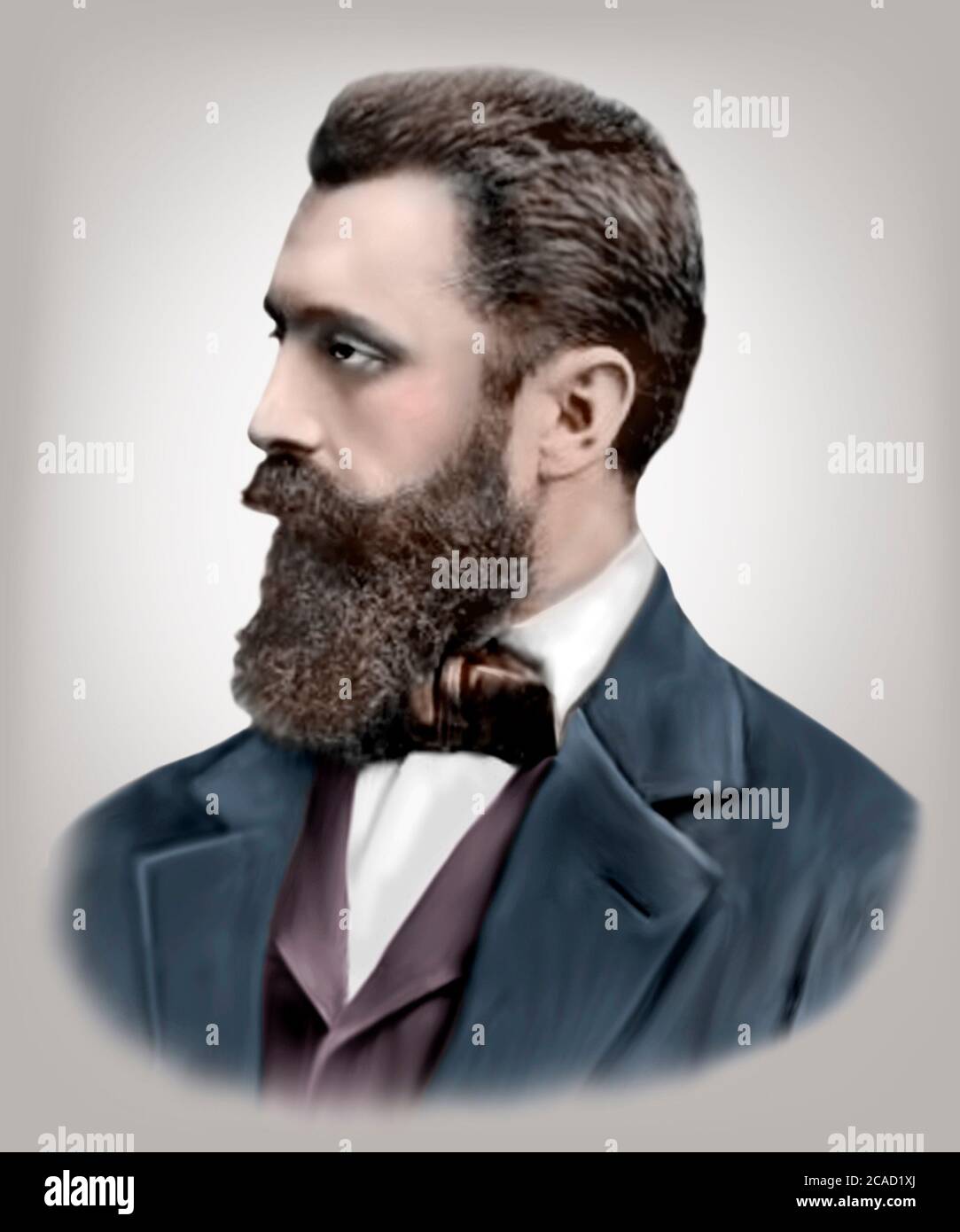 Theodor Herzl 1860-1904 Jewish Austro Hungarian Journalist Writer Political Activist Stock Photo