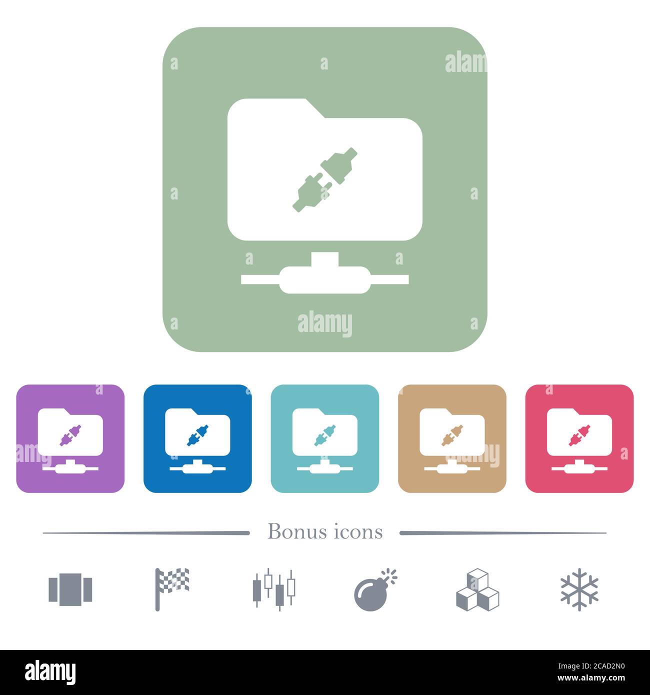 FTP connection white flat icons on color rounded square backgrounds. 6 ...