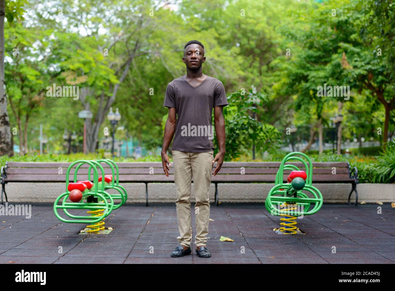 Young African man at the park outdoors Stock Photo - Alamy