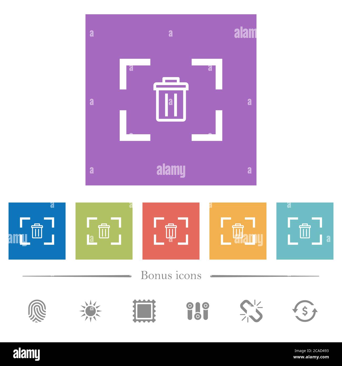 Delete image from camera flat white icons in square backgrounds. 6 ...