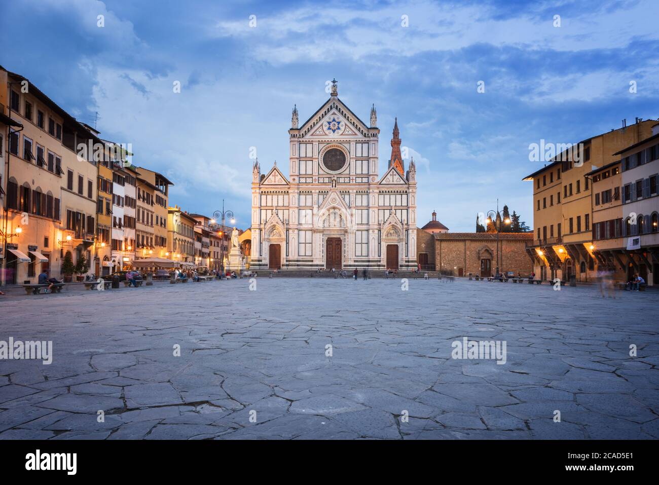 Basilica di Santa Croce in Piazza di Santa Croce in Florence Italy Stock Photo