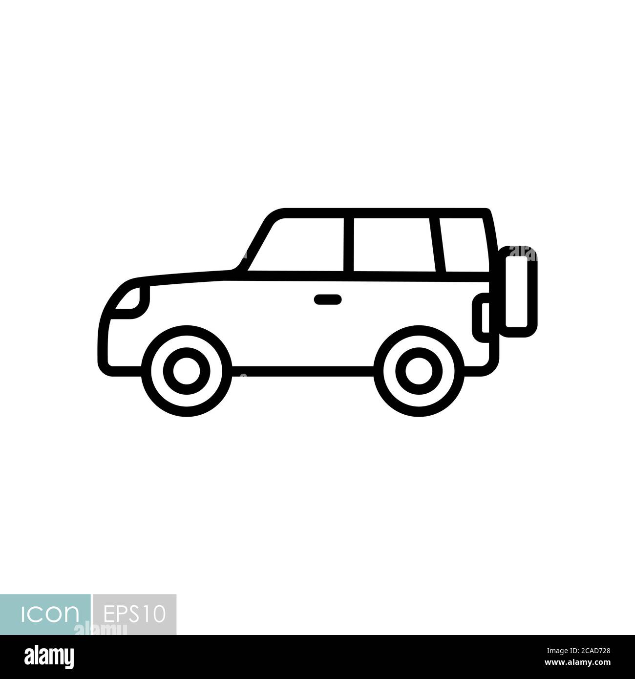 SUV car flat vector icon. Graph symbol for travel and tourism web site