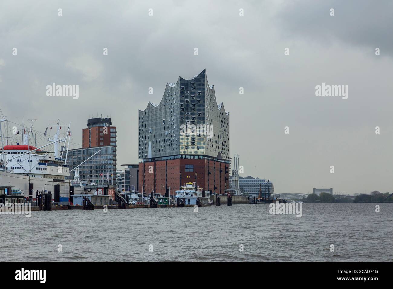 Hamburg - View to Elbe Philharmonic Concert Hall, which was built using ...