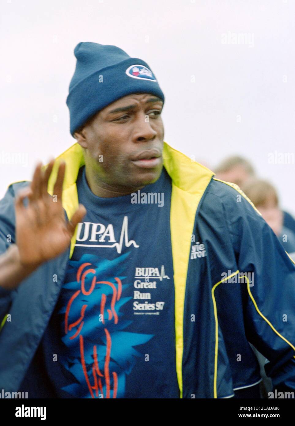 Frank Bruno guest starter at the BUPA Great South Run at Southsea; Portsmouth, Hampshire, UK - Sunday 6th October 1996. Stock Photo