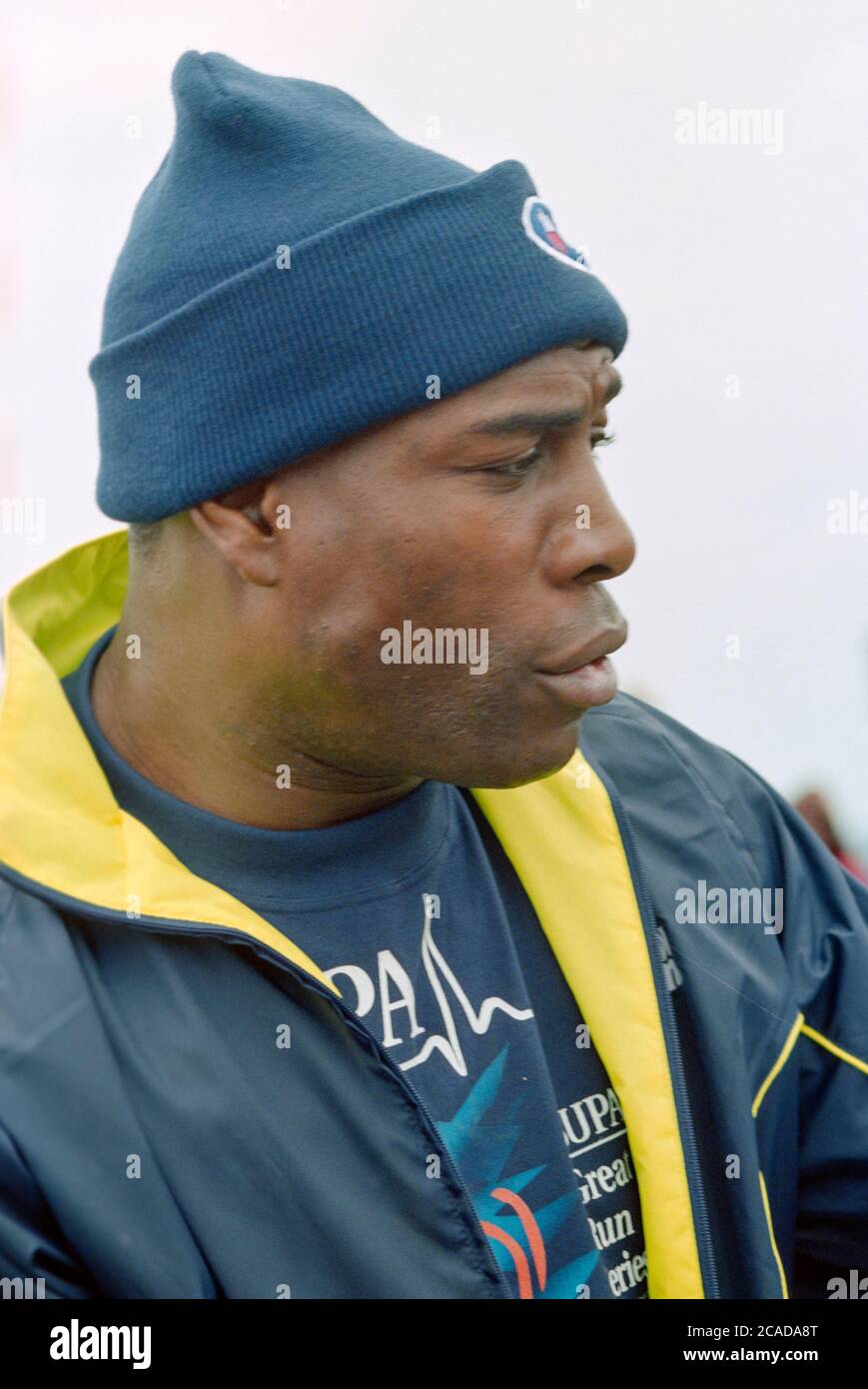 Frank Bruno guest starter at the BUPA Great South Run at Southsea; Portsmouth, Hampshire, UK - Sunday 6th October 1996. Stock Photo