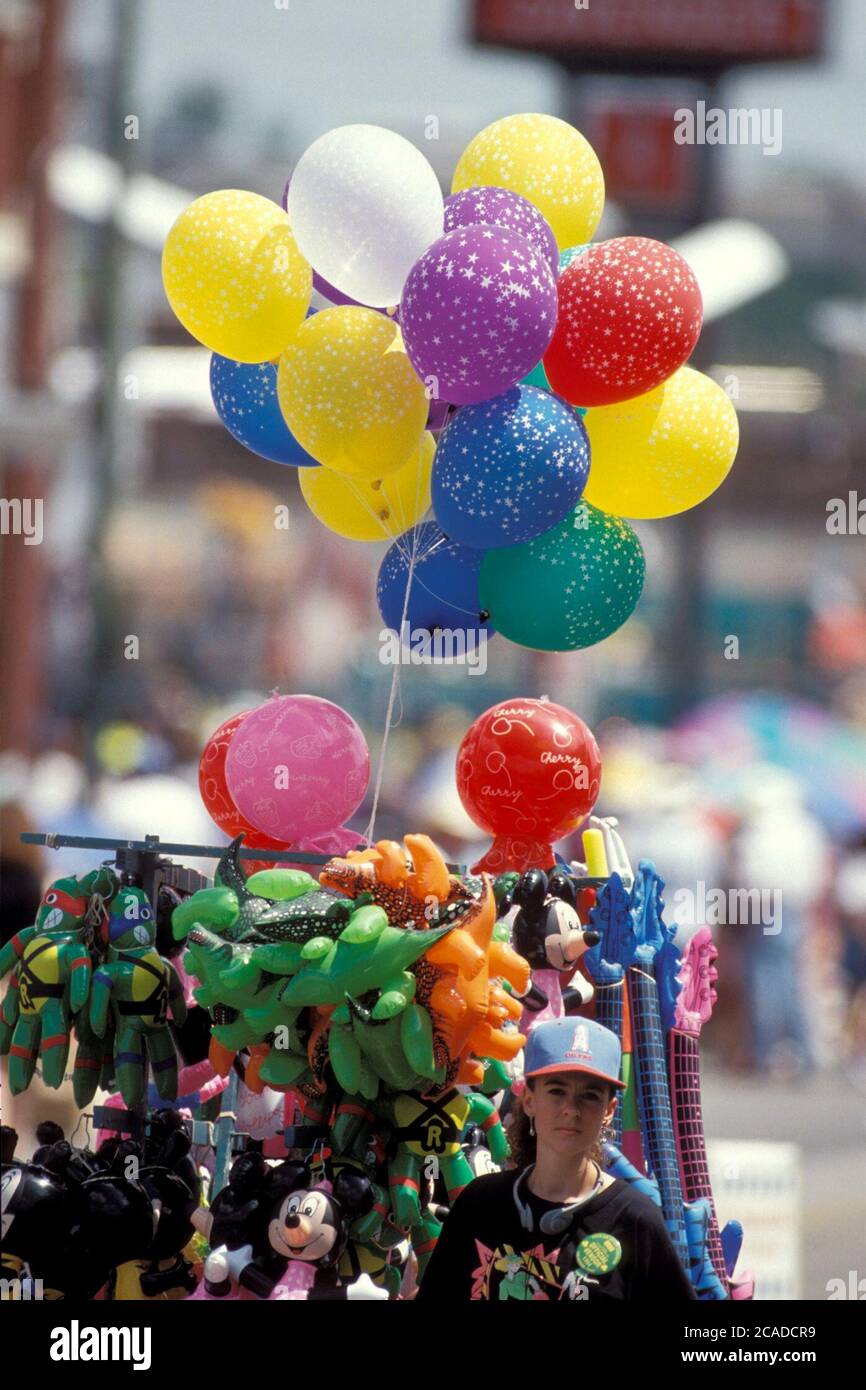 Street vendor of balloons and stuffed animals for Fiesta San Antonio