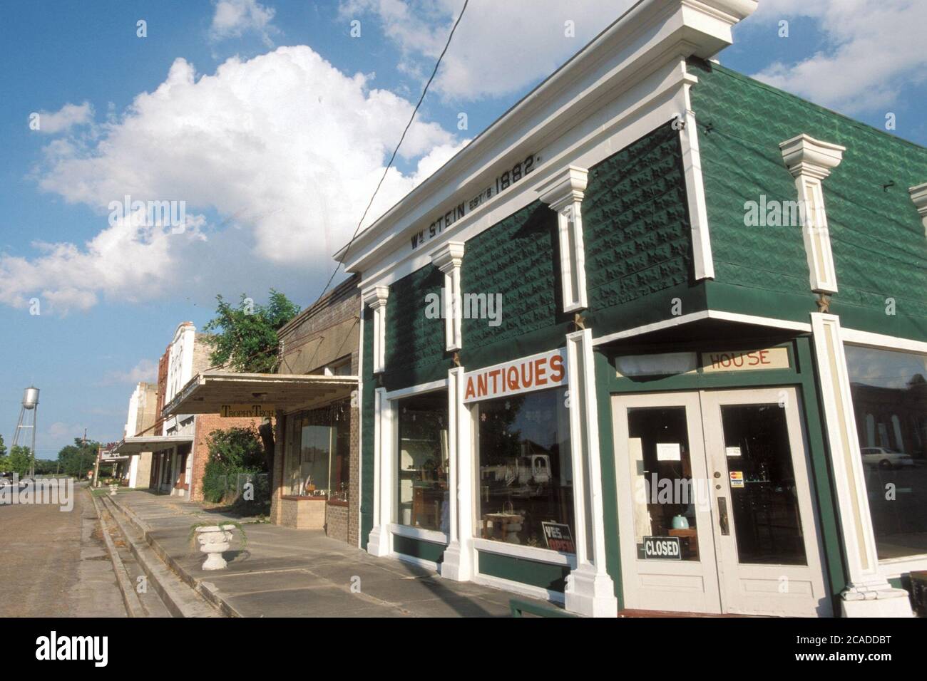 Old buildings in downtown Flatonia, a small town in southcentral Texas