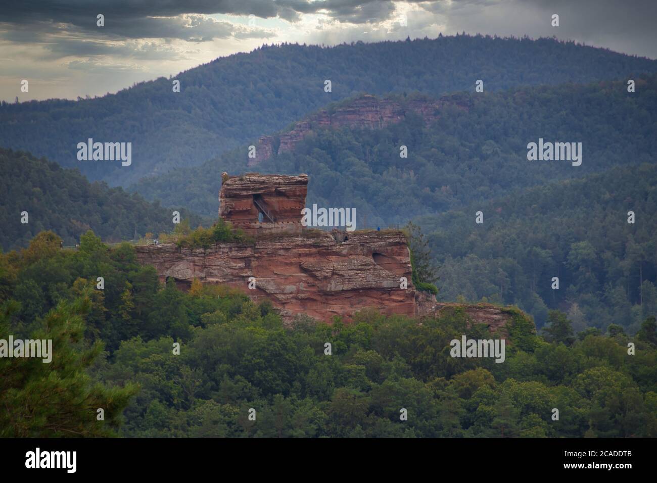 a beautiful view of the castle ruins drachenfels Stock Photo