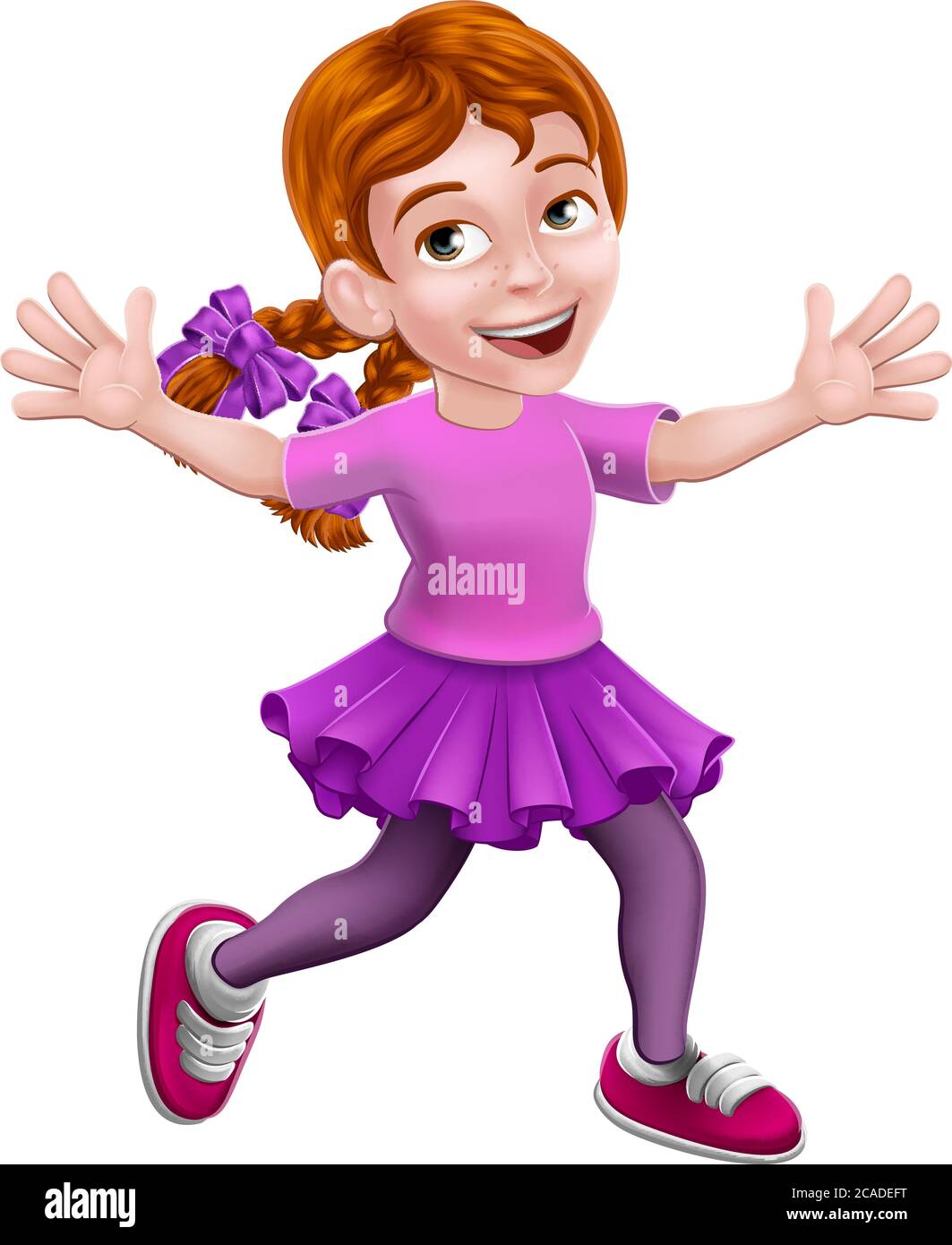 Cute little girl cartoon Stock Vector Images Alamy