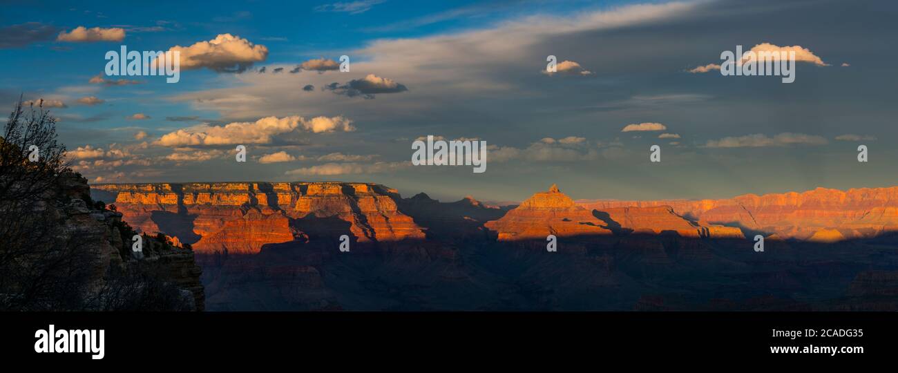 Sunset, Grand Canyon National Park, Arizona, Usa, America Stock Photo
