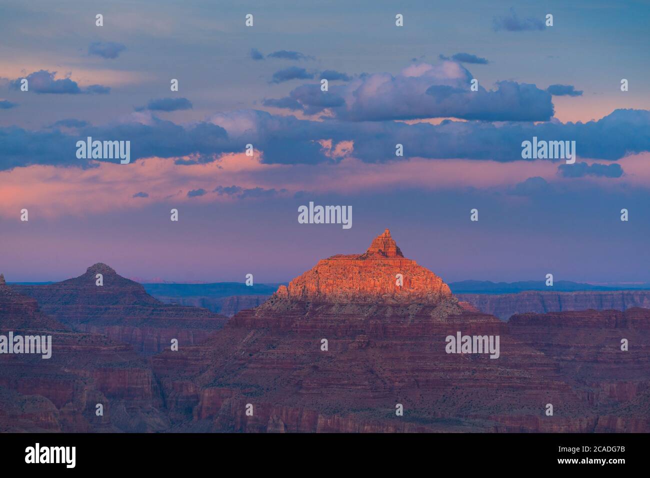 Sunset, Grand Canyon National Park, Arizona, Usa, America Stock Photo
