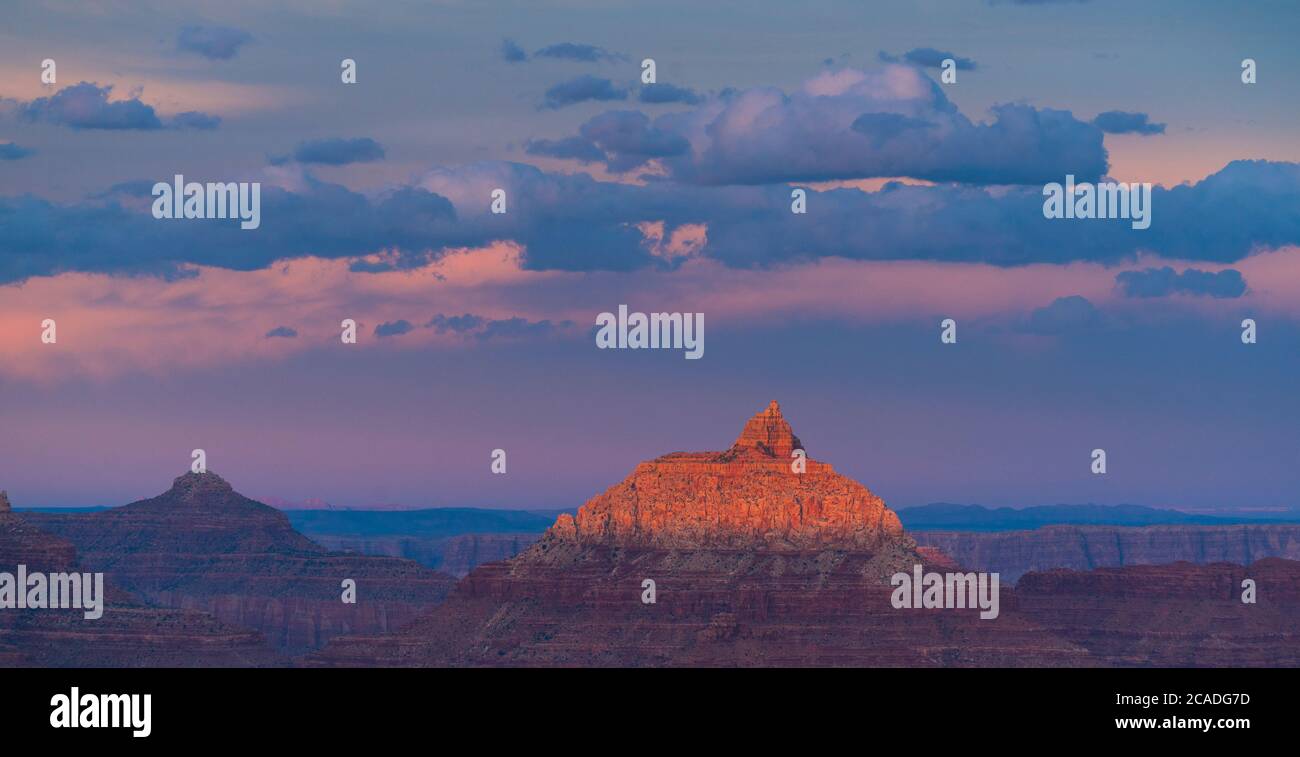 Sunset, Grand Canyon National Park, Arizona, Usa, America Stock Photo