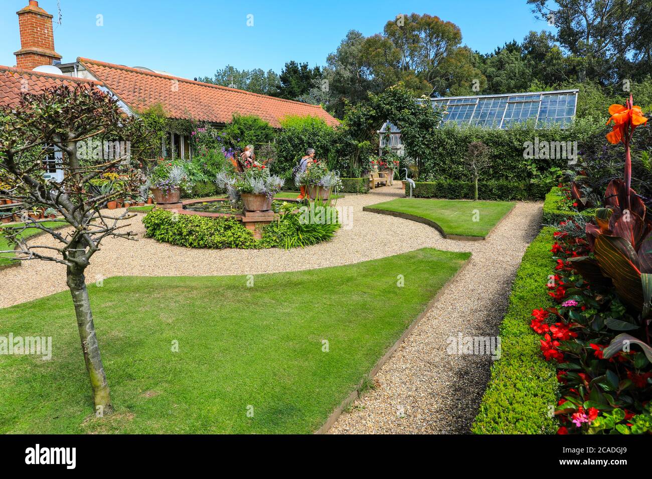 Decorative shrub borders near the main house at East Ruston Old