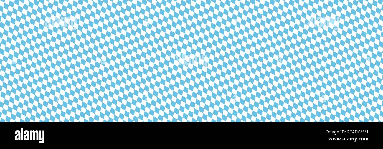 Oktoberfest 2020 background with seamless blue white checkered pattern Stock Vector