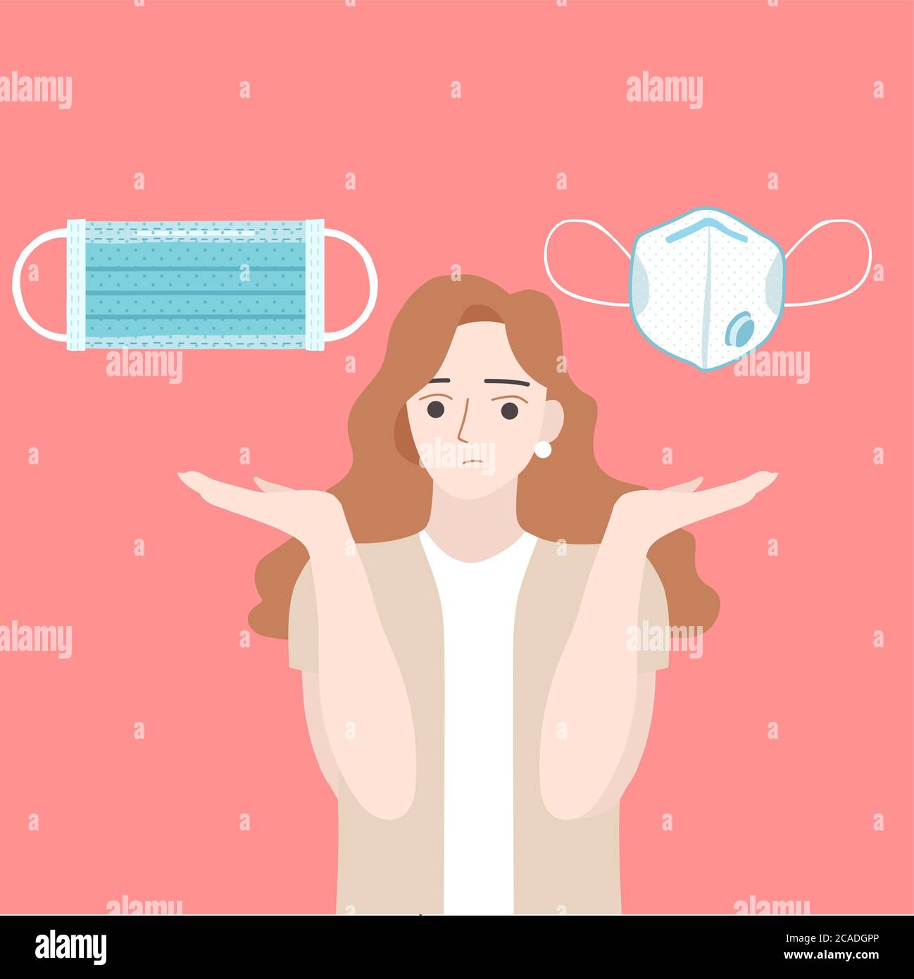 Surgical mask or n95 mask. Vector Illustration Stock Vector Image & Art ...