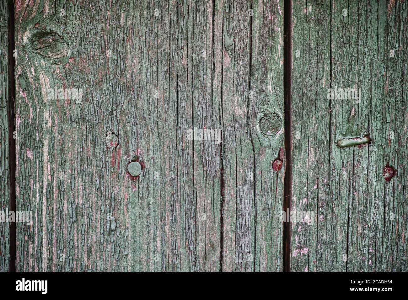 Old green wooden background. Close up. Stock Photo