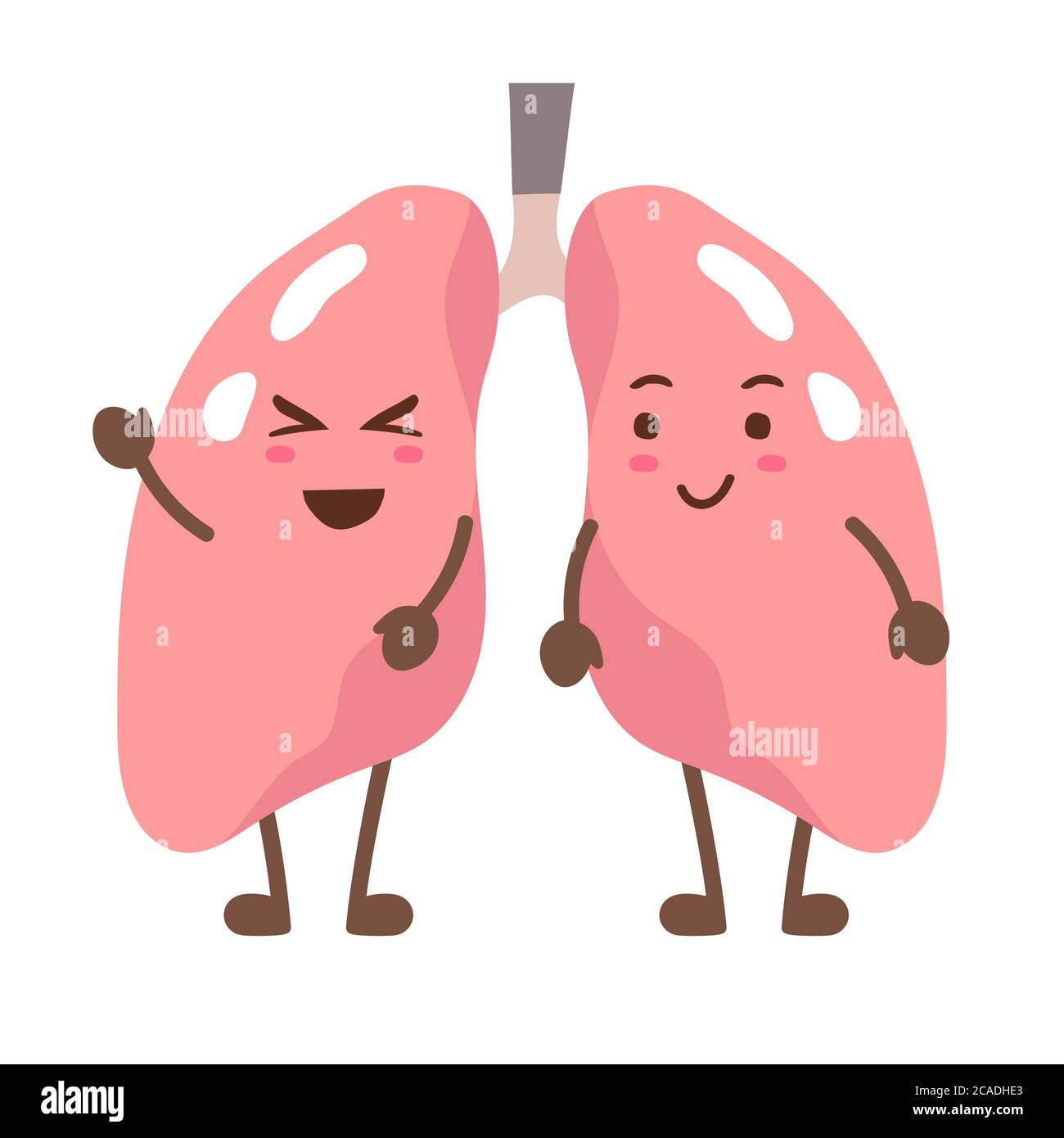 Healthy lungs and disease lungs vector Illustration Stock Vector Image ...