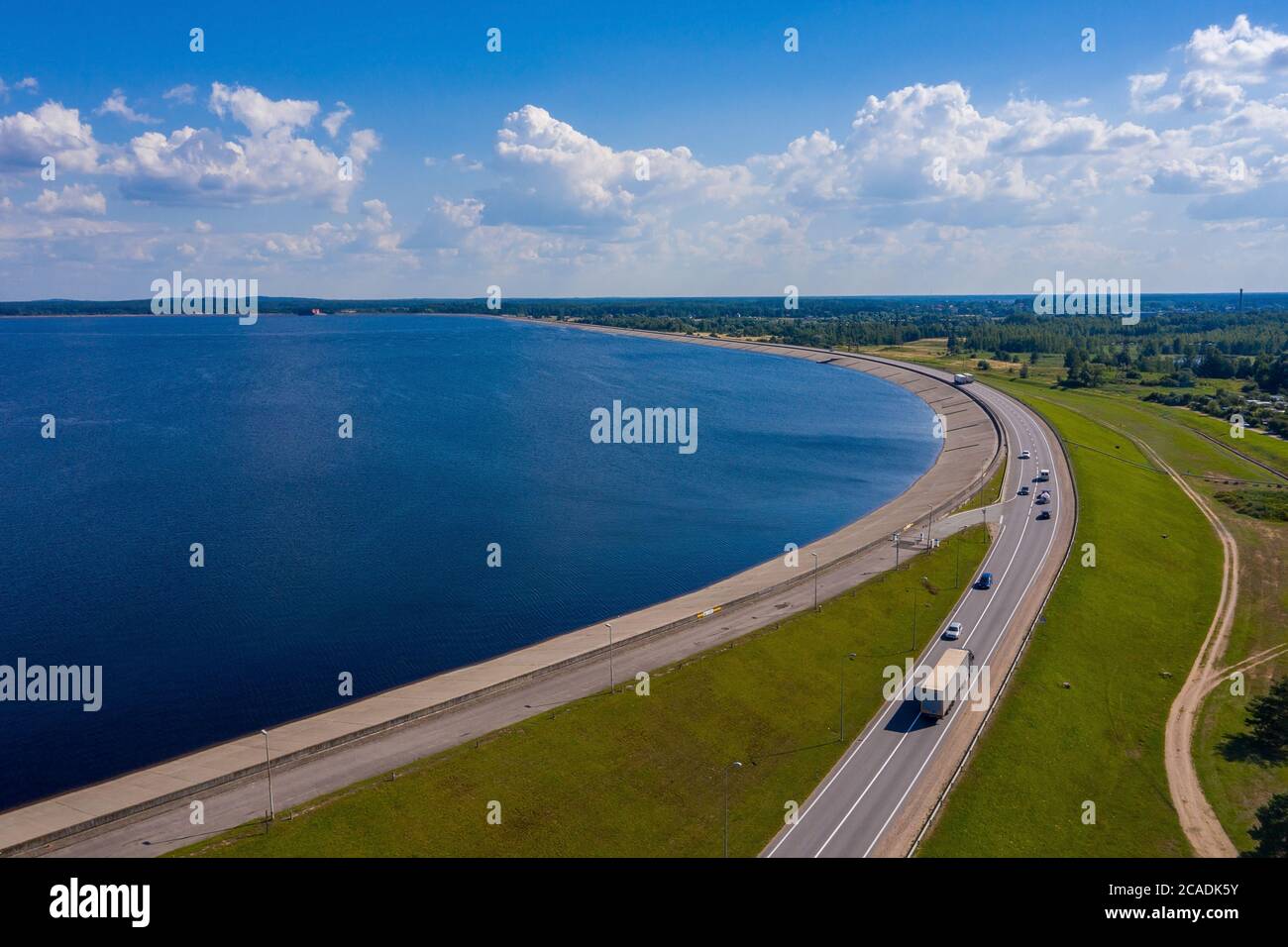 Riga Hydroelectric Power Plant reservoir Stock Photo - Alamy