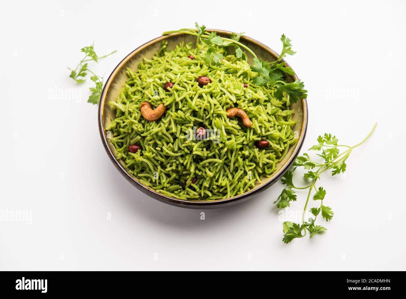 Coriander, Cilantro rice also called Dhaniya Chawal or pulao or